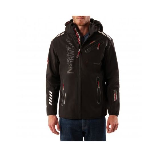 Veste Softshell Homme Impermeable - Geographical Norway - ROYAUTE MEN - Noir Noir XXXXL 