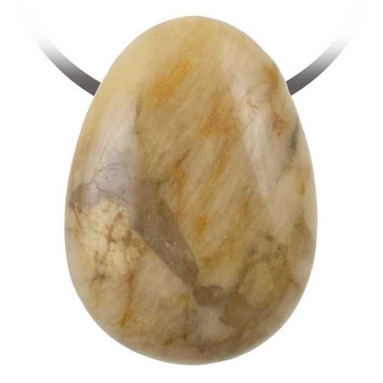 Pendentif Goutte En Oolithe Rose Percée - Pierre Naturelle Naturosphère - Neuf Avec étiquettes