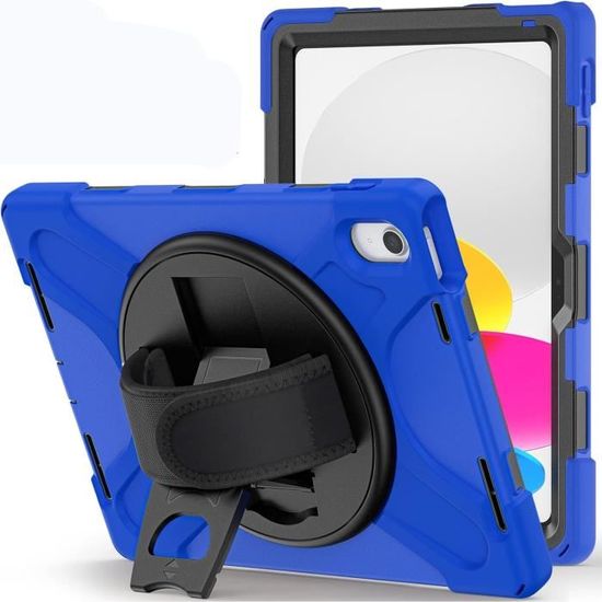FINTIE Housse IPad 11" 11e/10e Gen 2025-2022 - Transparent Givré Bleu Naval - Avec Rangement Stylet Intégré
