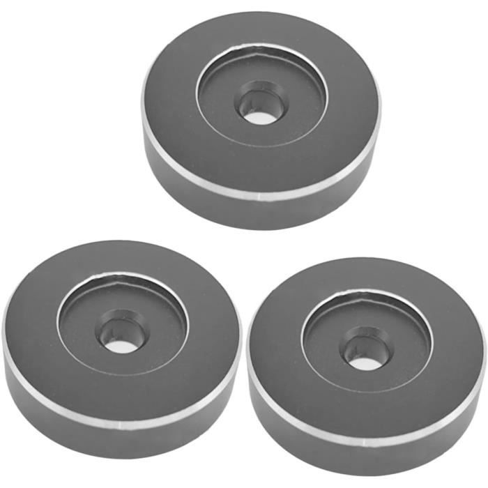 Mikikit 3Pcs 45 Dôme De TourneDisque Vinyle Métal Noir Adaptateur 45 Tours Adaptateur Central