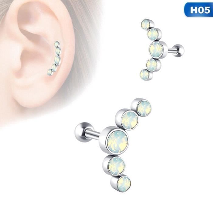YADOCA Lot de 7 paires de boucles d'oreilles à tige hypoallergéniques en oxyde de zirconium pour femme - 2 à 8 mm, 8 millimètres, Acier inoxydable, Zircone cubique, zircone