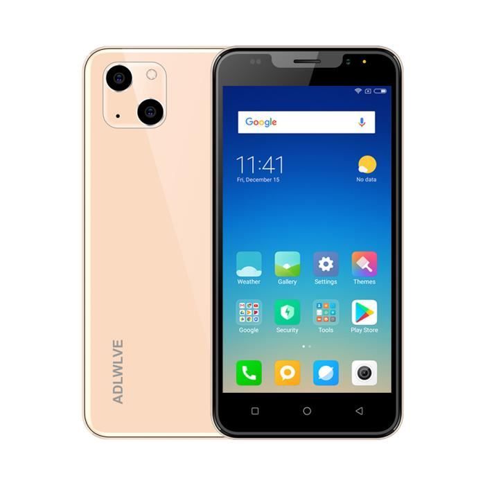 Téléphone Portable , 3Go + 16Go Smartphone 4G Pas cher, 5.5'' ÉcranTéléphone Débloqué Double SIM 8MP Caméra- Or