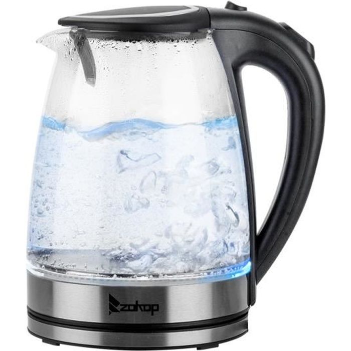 Bouilloire electrique en Verre Éclairage LED 1.8L, 2200 W