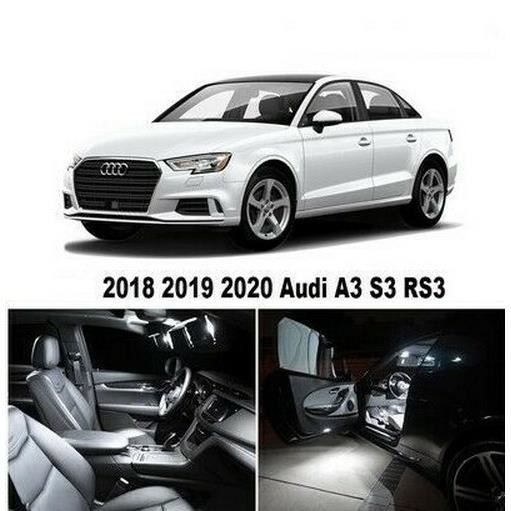 Audi A3 S3 RS3 pack LED ampoules eclairage interieur Blanc Xenon 17pcs