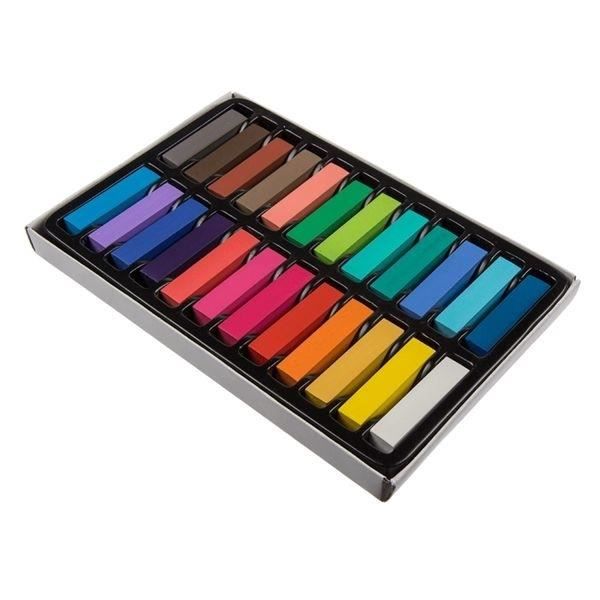 24 craies colorés pour cheveux