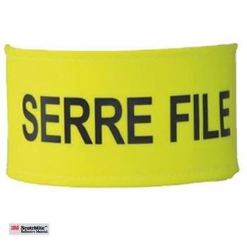 Brassard Serre File Taille Unique Réglable - Largeur 7 cm - Jaune Fluo - Brassard de sécurité