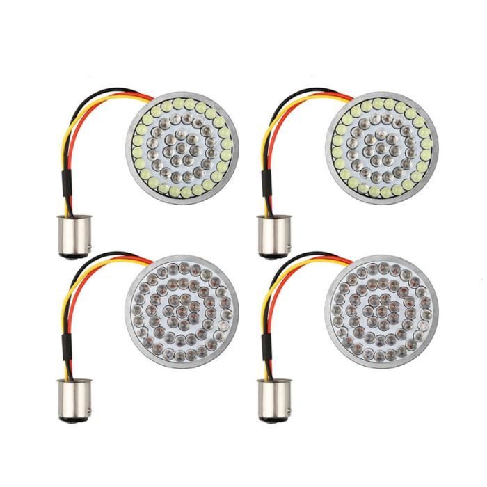 4 pièces LED clignotants moto lumière feu arrière sécurité parfaite pour feux d'avertissement longue distance