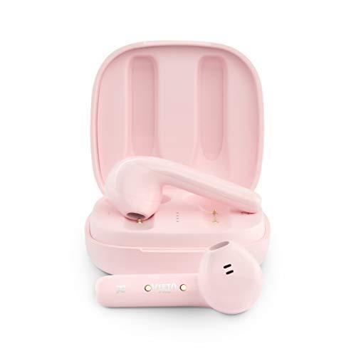Vieta Pro It Plus Casque sans Fil Bluetooth 5.0, True Wireless, Double Microphone, IPX7 et capteur Optique Rose