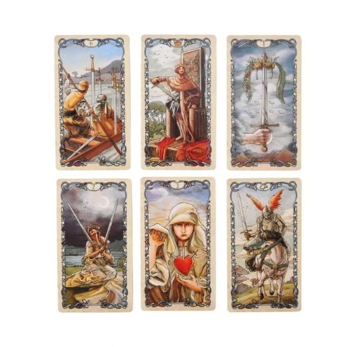 Jeux de plateau,78 pièces anglais Tarot Mucha cartes Deck destin Divination Oracle carte drôle famille jeu de société jeu de fête