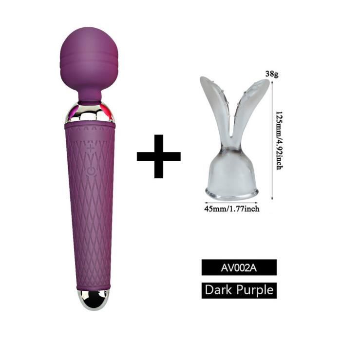 G Spot vibrateur accessoires casquettes, magique AV vibrateur baguette Extension de couvre chef, jouets - Type Dark Purple A