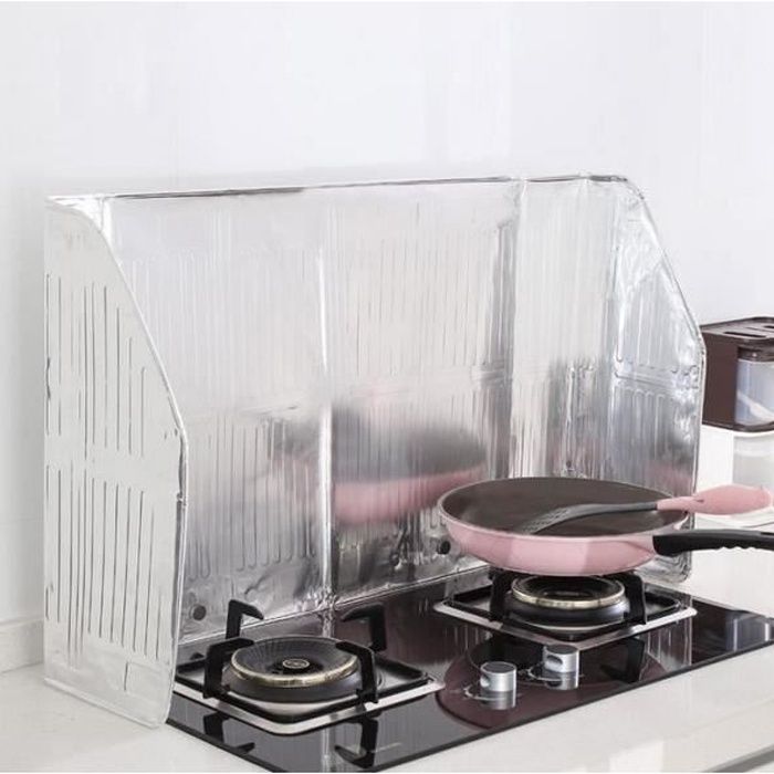 Grande Plaque Anti-projections en aluminium contre les éclaboussures de Cuisson 120x50cm