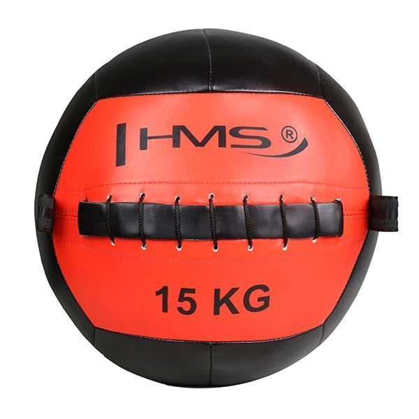 HMSPORT - Wall Ball Médecine Ball 15 kg - Balle médicale - Crossfit Musculation Entraînement - Balle gymnastique - Cuir synthétique