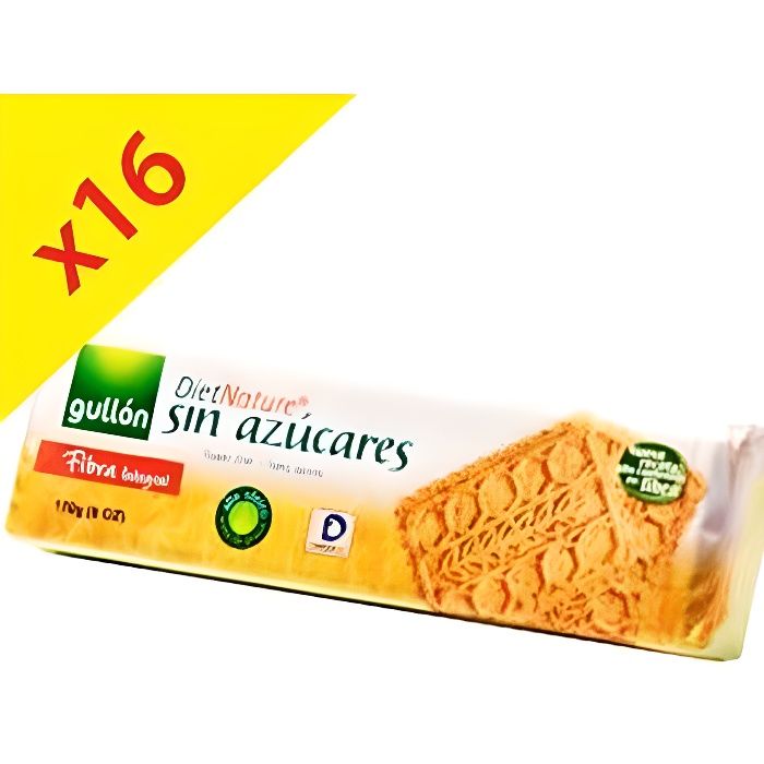 16 paquets de Biscuits sans sucre nature fibre & diet