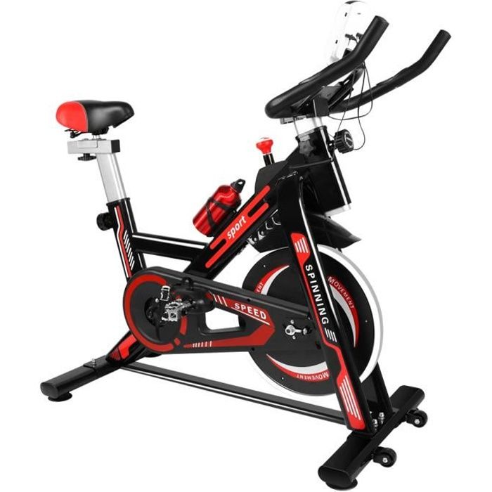 Bigzzia Vélo d'appartement - Niveaux de résistance réglables - Vélo d'Exercice d'Intérieur Cyclisme Vélo Maison Entraînement Gym