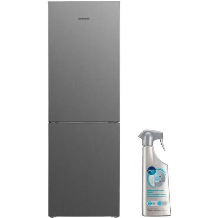 BRANDT Réfrigérateur Frigo Simple porte gris 327L Froid ventilé Total No Frost 67 Gris