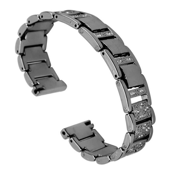 Dilwe Bracelet de montre brillant 22 mm Bande de montre intelligente brillante de 22 mm pour Samsung Gear S3 / Gear2 R380 / Gear2