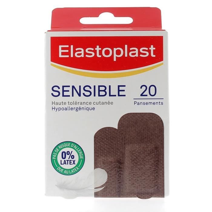 Pansements Peaux Noires Sensibles Elastoplast boîte de 20 pansements