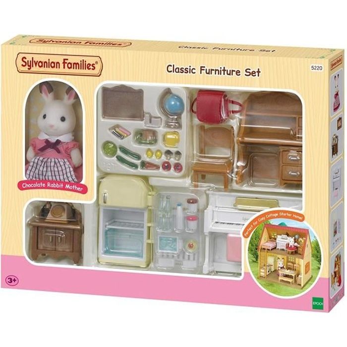 SYLVANIAN FAMILIES - 5392 - Le set d'ameublement et figurine pour cottage - Le village