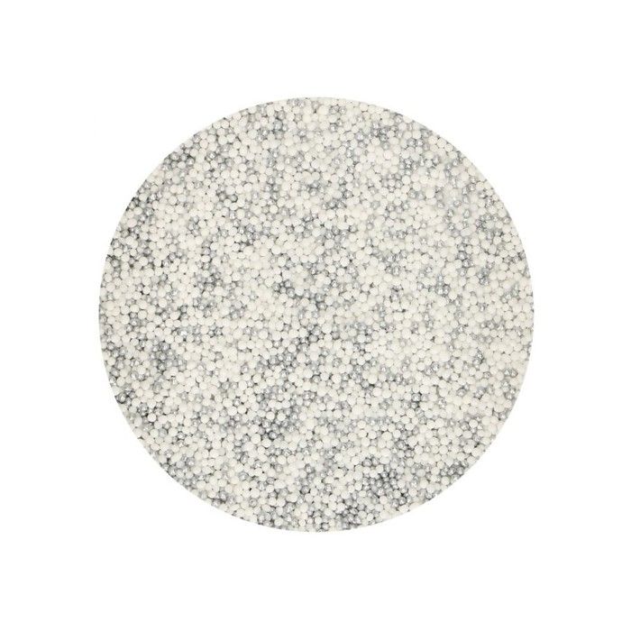 Perles de sucre mini argent blanc 80g