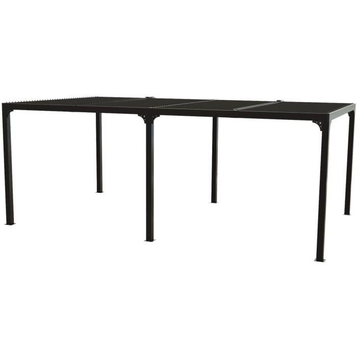 HABRITA Pergola bioclimatique en Aluminium XXL - Gris anthracite