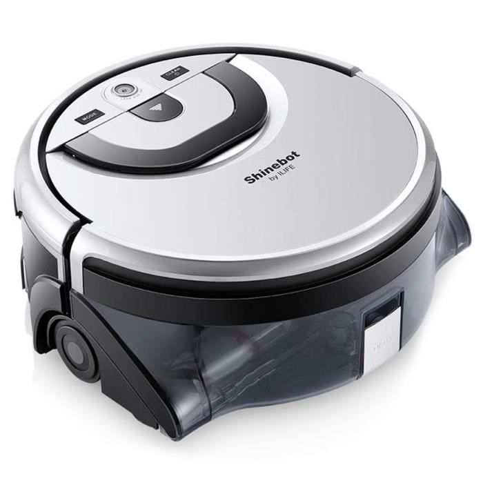 Robot Laveur de Sols ILIFE W455, 1000Pa d'aspiration, Navigation par Caméra Gyroscopique Shinebot, Grand Réservoir d'eau de 900ml Co