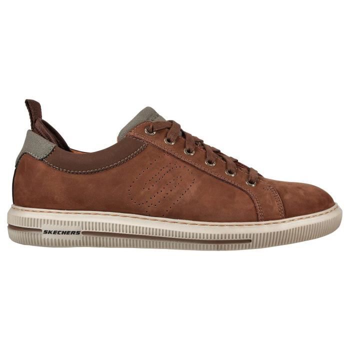 Baskets Skechers Pertola Ruston chocolat homme
