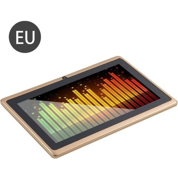 7 pouces écran HD tablette Tactile Pc A33 sans fil 512M+4G - or