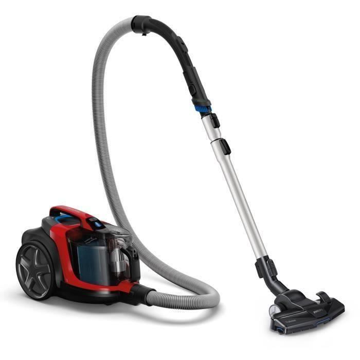 SHOT CASE - PHILIPS FC9729-09 Aspirateur traîneau sans sac PowerPro Expert - 650W - 76 dB - A - Rouge