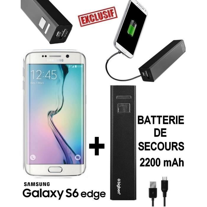 Galaxy S6 Edge Blanc Samsung G925 + Power Bank