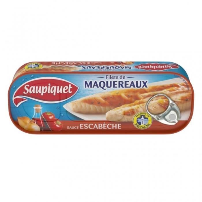 Saupiquet Filets de Maquereaux Sauce Escabèche 169g (lot de 5)