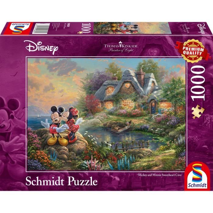 SCHMIDT SPIELE - Disney, Les amoureux Mickey & Minnie - Puzzle - 1000 pièces