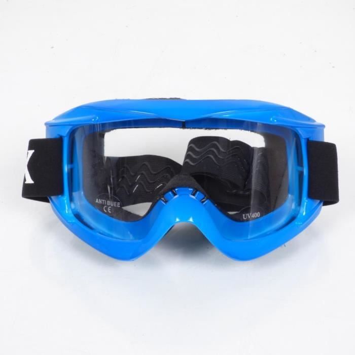 Lunette masque bleu TORX moto cross enduro quad écran anti rayure / buée Neuf
