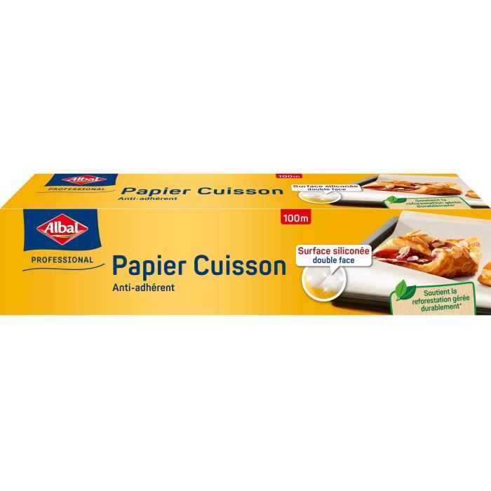 ALBAL Papier cuisson - Rouleau de 100 M x 0,38 m