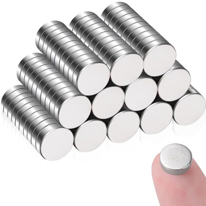 Lot de 120 aimants puissants en néodyme - 8 x 2 mm - Petits aimants