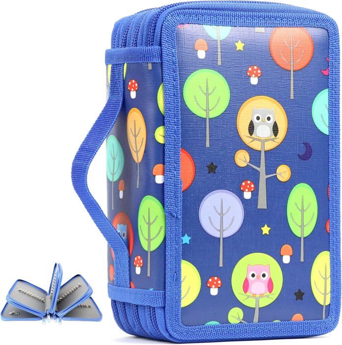 Trousse à pinceaux à 22 fentes pour artistes aquarelle vide - Étui pour pinceaux de maquillage - Étui en toile pour crayons aquarelle - Vert