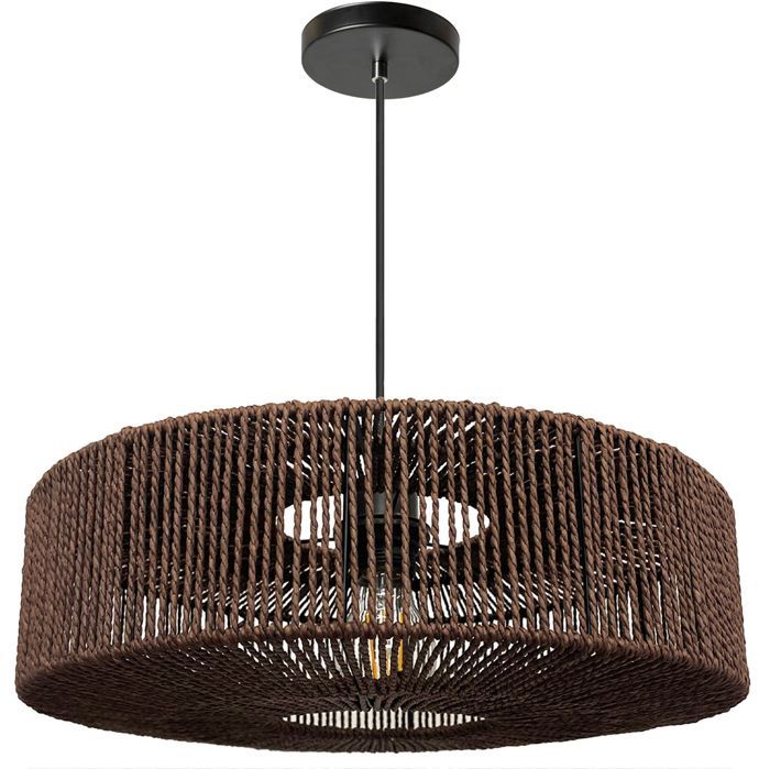 Lampe Suspendue De Plafond Toolight Boho App1295-1Cp Suspenion Brun 40 X 40 X 12 5 Cm