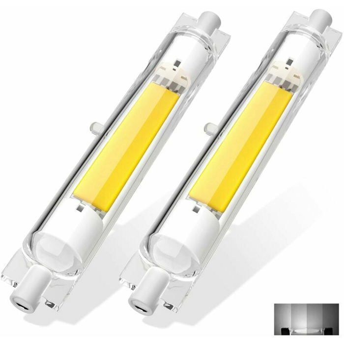 Ampoule LED R7s R7S LED 118 mm à intensité variable 13 W Blanc chaud 3&nbsp;000 K Sans scintillement Ampoule LED R7S linéaire 118 mm Re