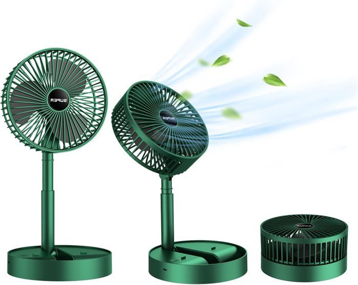 Ventilateur de bureau ventilateur portable rechargeable par USB silencieux pliable 3 modes vitesse réglable - La Ruche Globale