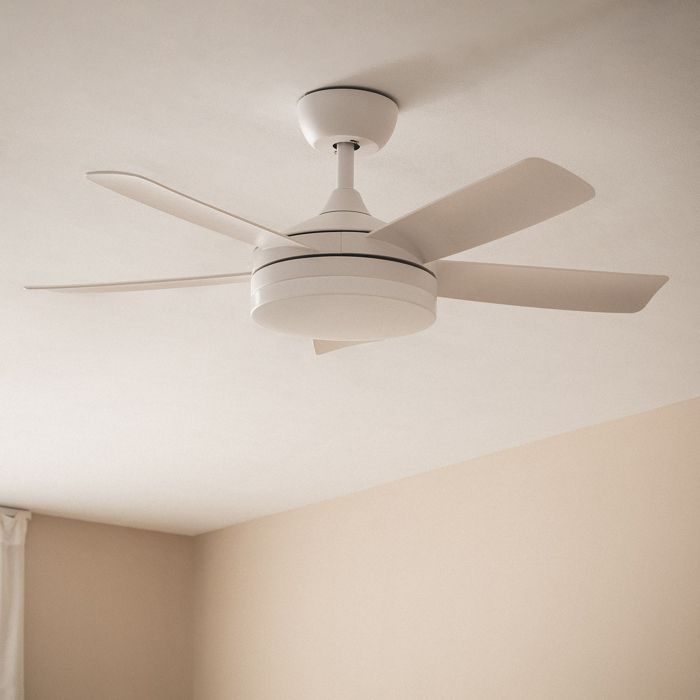 Ventilateur de Plafond Silencieux Patroclo Blanc 106cm Motor DC Blanc Télécommande Avec lumière WIFI: False - Techbrey
