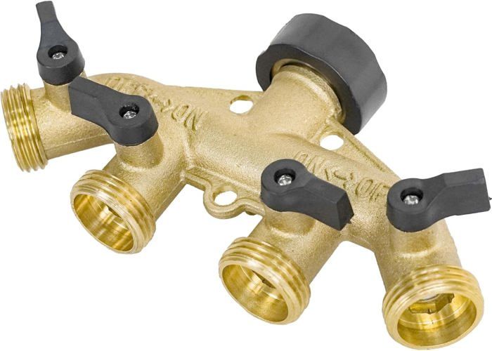 Raccord En Y Laiton Pour Tuyau D'Arrosage - Diviseur 2 Voies 3/4", Réglable | Pour Jardin, Nettoyage - 2