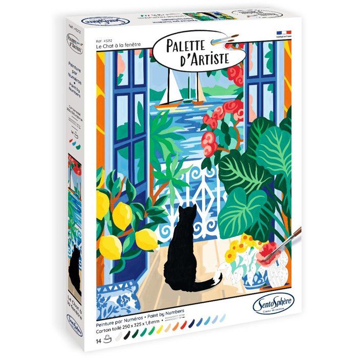 Sentosphère Palette d'artiste chat à la fenêtre
