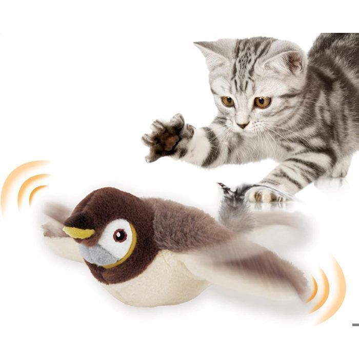 Jouets pour Chatjouet chat interactif Oiseau battantOiseau Gazouillant Simul