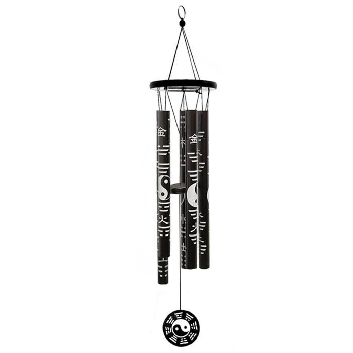 TIESOME Carillon à Vent Porte-Bonheur 3 Clochettes Feng Shui - Décoration Suspendue Maison Et Jardin Avec Cordon