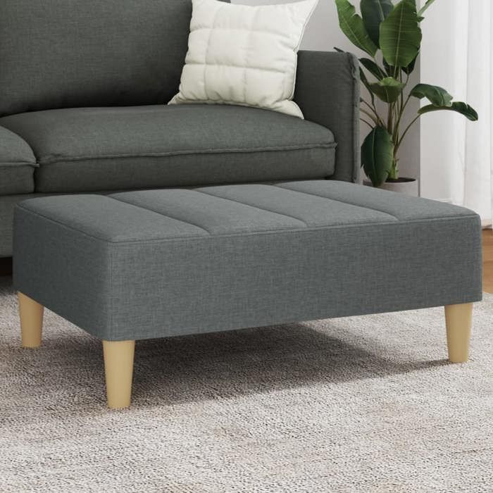 vidaXL Repose-pied gris foncé 77x55x31 cm tissu 4007390 vidaXL Repose-pied gris foncé 77x55x31 cm tissu 4007390