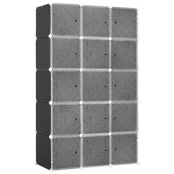 Système de rangement DIY avec 2 grands et 9 petits cubes étagère DIY meuble à chaussures étagère de rangement pour livres