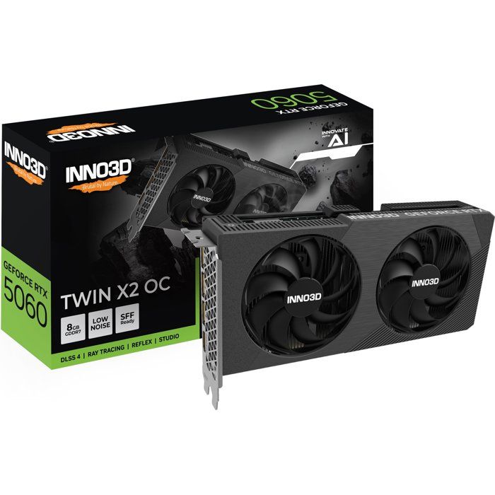 Carte Graphique Inno3D GeForce RTX 5060 Twin X2 OC V2 – 8 Go GDDR7, PCI Express - vue 2