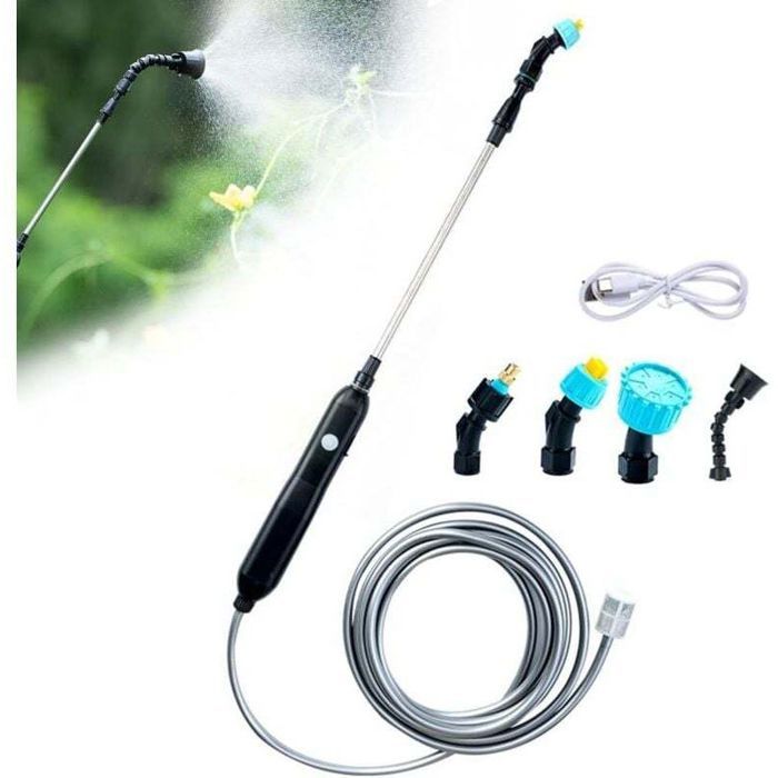 Pulvérisateur électrique - PZCC - PZCC - Lance télescopique 22–59 cm - 4 buses - Tuyau 10 m batterie 2400 mAh