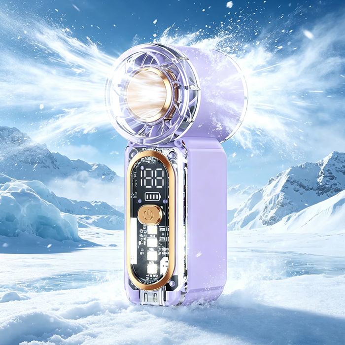 Mini ventilateur portatif turbo portable avec 100 vitesses de vent2000 mAh et Type-CDispositif de refroidissement pour voyage-11