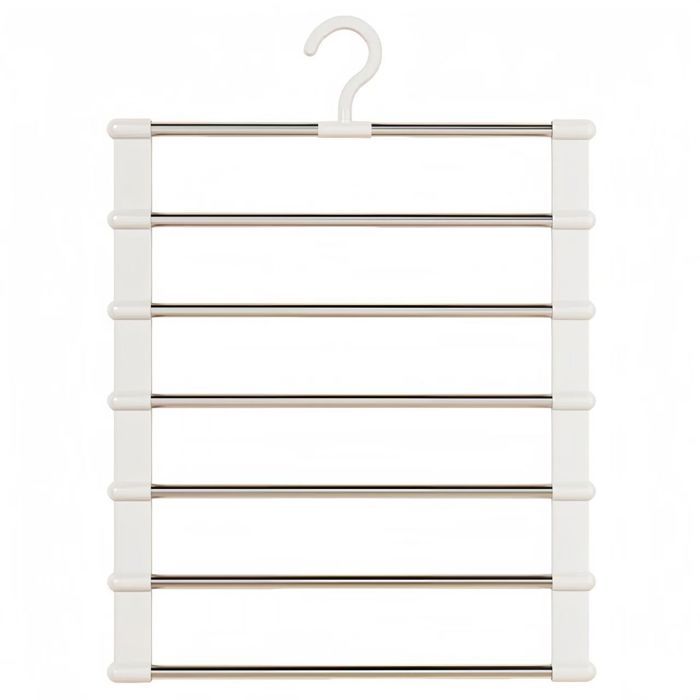 Lot de 2 Portants à Pantalons Multifonctions Étagère à Vêtements Gain de Place en Forme dÉchelle Rangement pour 12 Paires de Jean