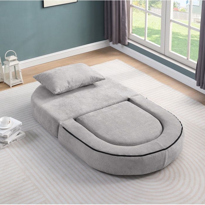 Fauteuil-lit pliable avec coussin futon compressé convertible pour chambre salon bureau ou invités